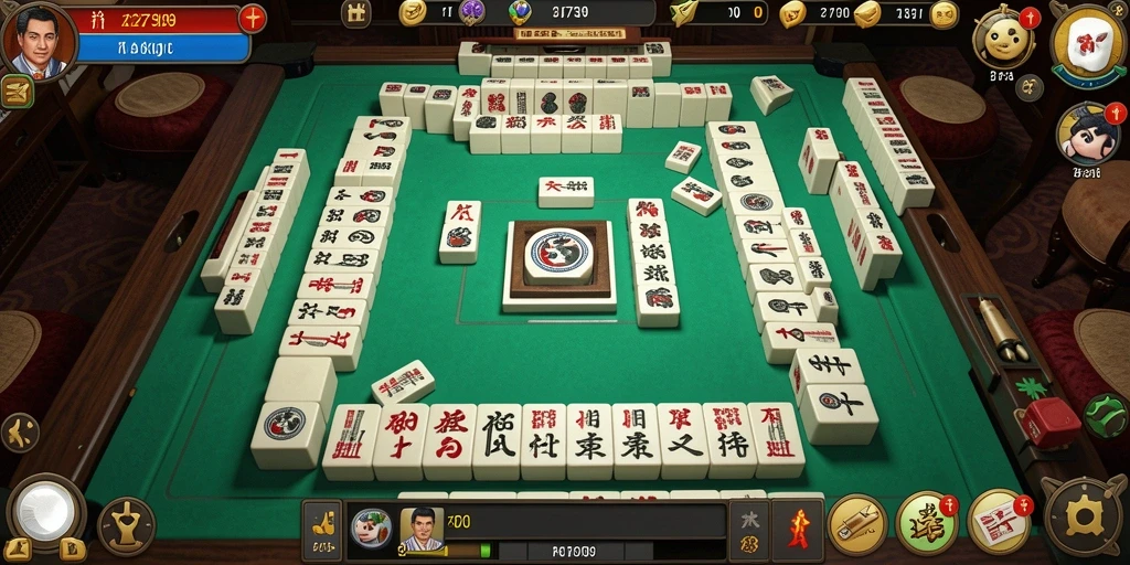 Gameplay Mahjong menarik di aplikasi 2739 dengan grafis cerah.