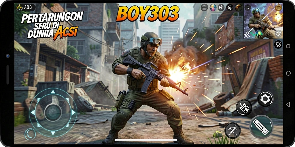 Screenshot gameplay BOY303 yang menampilkan aksi pertarungan seru.