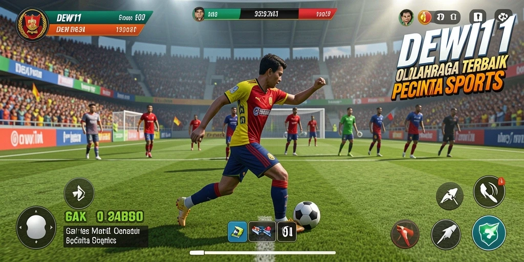 Tampilan gameplay DEWI11 yang penuh aksi dalam olahraga.