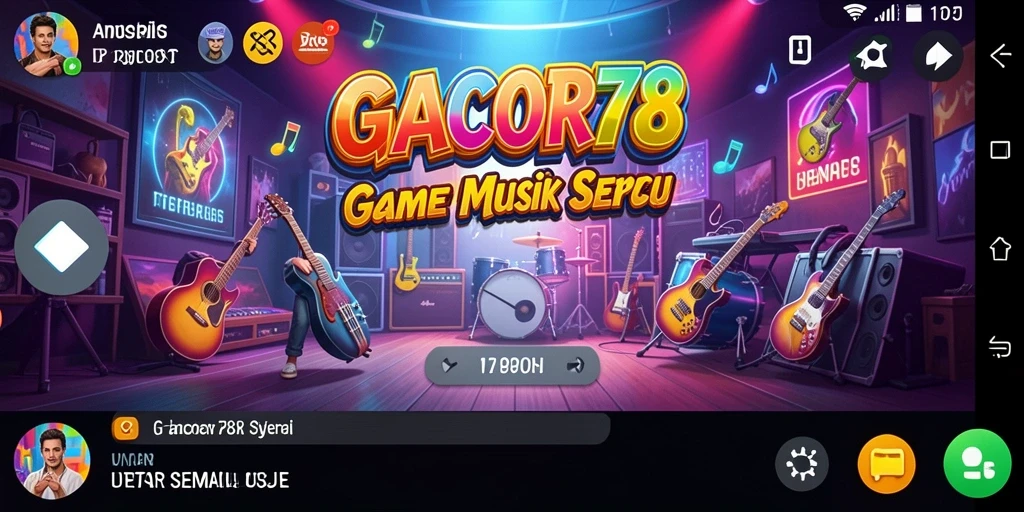 Tampilan gameplay <strong>GACOR78</strong> yang memukau dengan interaksi musik.