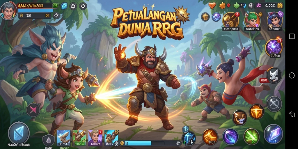 Screenshot menampilkan petualangan seru dalam permainan RPG.