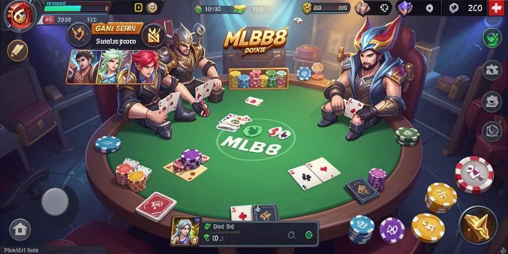 Tampilan gameplay seru dalam MLBB8 yang menampilkan aksi Poker.