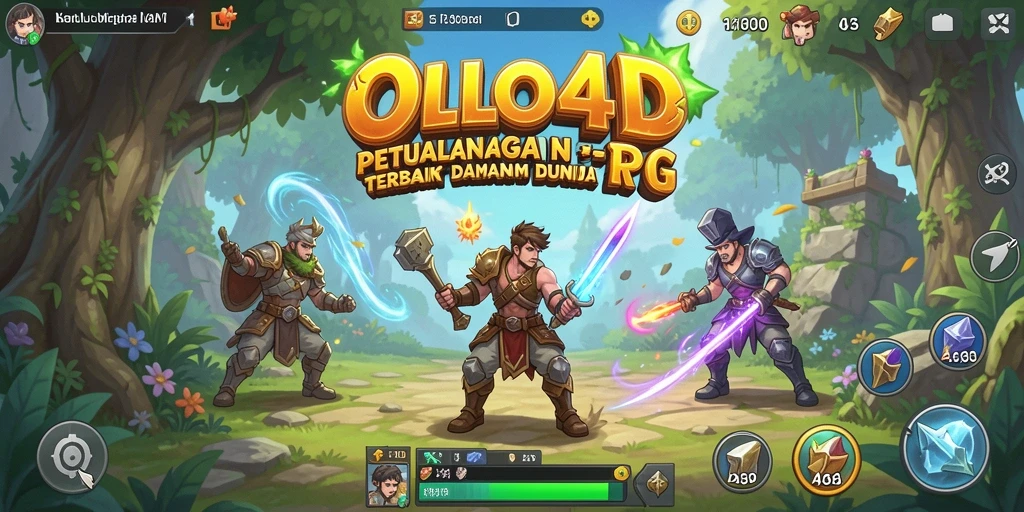 Tangkapan layar menampilkan pertempuran epik dalam OLLO4D.