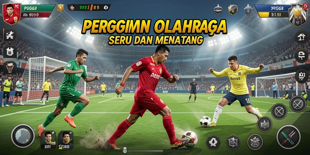 Tampilan gameplay PGG68 yang memukau dengan aksi olahraga yang seru.
