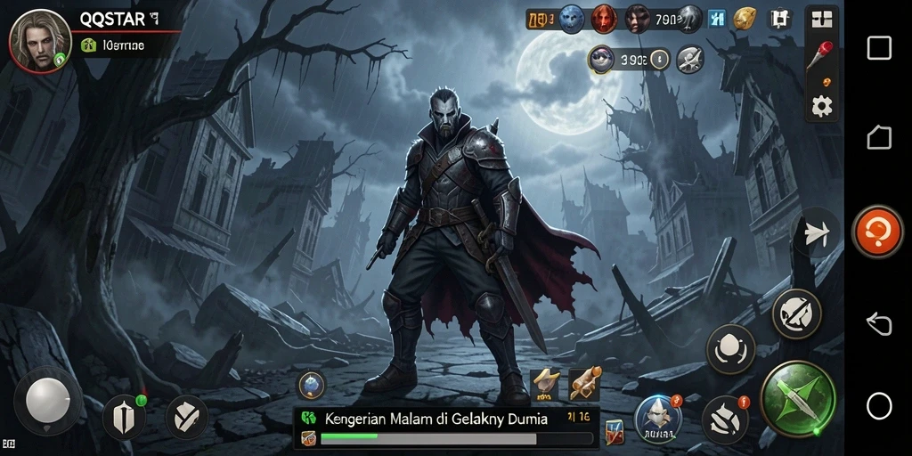 Tampilan gameplay menegangkan di dunia horor yang mencekam.