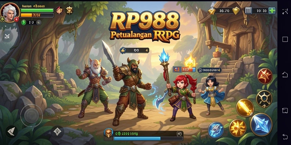 Tampilan gameplay RPG yang menakjubkan dari RP888.