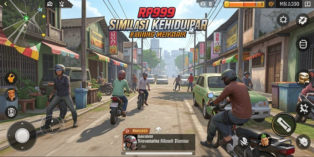 Tampilan gameplay RR999 yang menampilkan momen interaksi karakter.