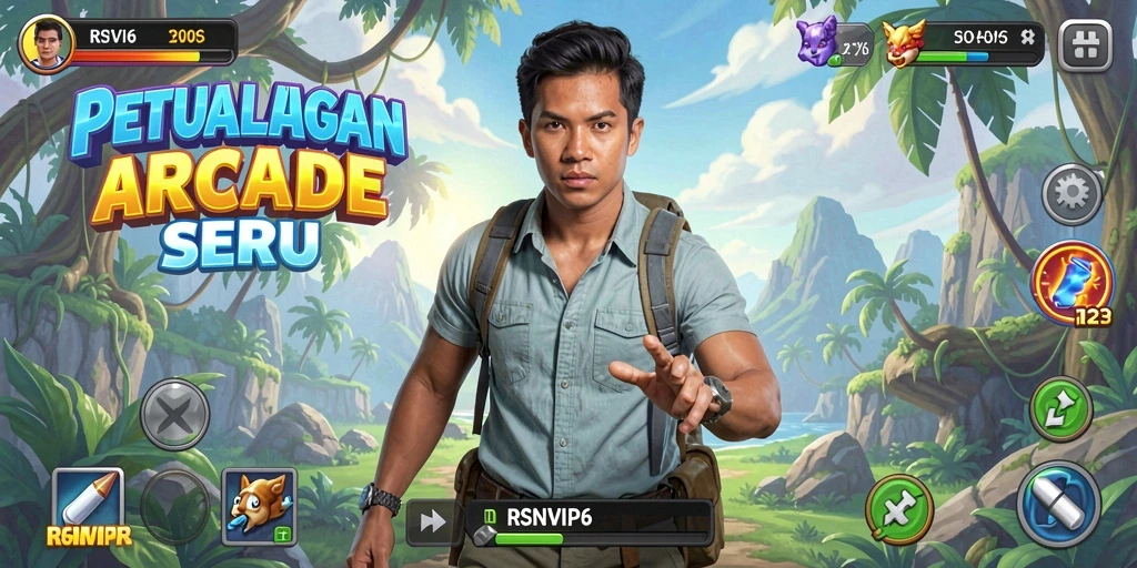 Screenshot gameplay RSNVIP6 yang menunjukkan aksi seru dalam permainan Arcade.