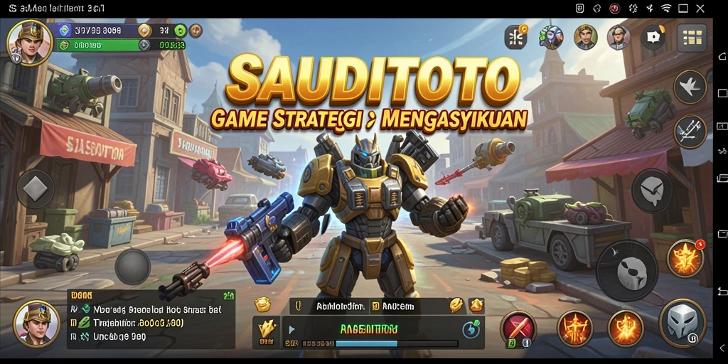 Tampilan gameplay menarik dari SAUDITOTO yang menunjukkan pertempuran strategi.