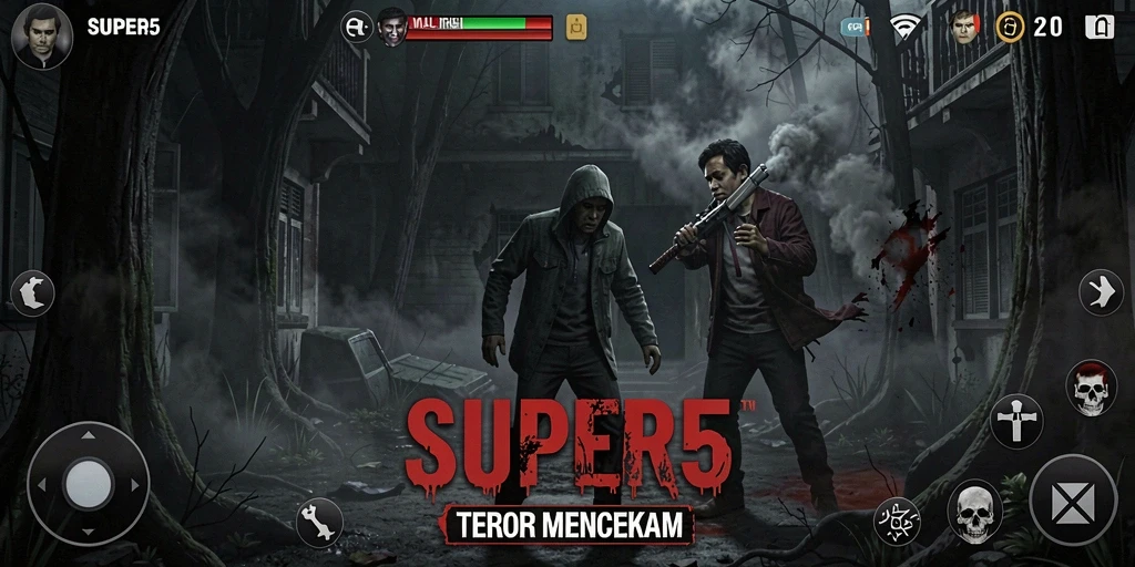 Tampilan gameplay SUPER5 yang menegangkan dan penuh kejutan.