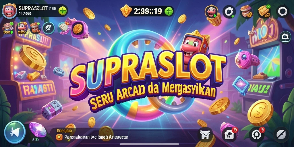 Gameplay SUPRASLOT dengan grafis menarik dan tantangan seru.