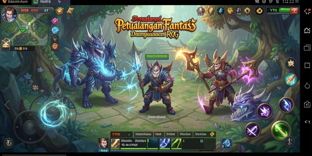Tampilan gameplay RPG yang epik dan seru dari Y89.